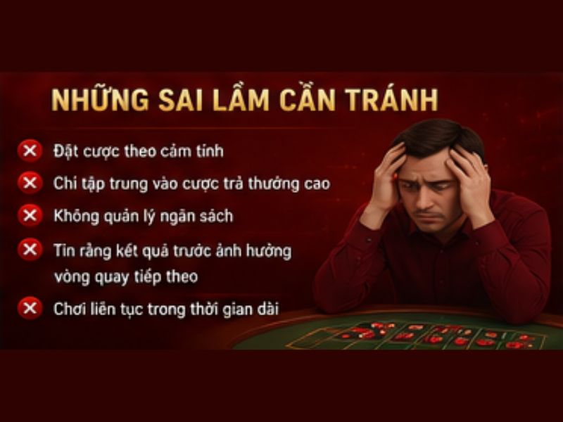 Những sai lầm thường gặp khi chơi Roulette
